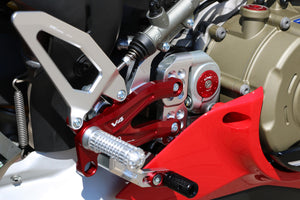 PE407PR - CNC RACING Ducati Panigale V4 Adjustable Rearset "Easy" (Pramac Racing Limited Edition)