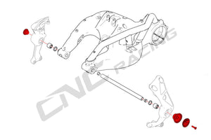 PEV04S - CNC RACING Ducati Diavel / XDiavel OEM Rearset Central Bolts (bi-color)