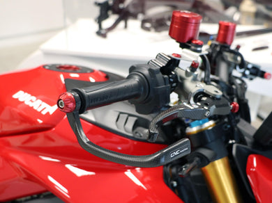 PL150 - CNC RACING Ducati / MV Agusta Carbon Racing Brake Lever Guard (including Ø 13-20 mm adapter)