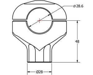 RM221 - CNC RACING Ducati Handlebar Riser (48 mm, conical)