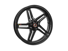 BST Ducati Streetfighter 1098/848 Carbon Wheel "Rapid TEK" (front, 5 slanted spokes, black hubs)