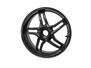 BST MV Agusta Dragster 800 Carbon Wheel "Rapid TEK" (offset rear, 5 slanted spokes, black hubs)