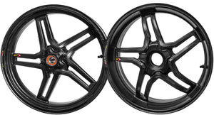 BST Ducati Panigale 899 / 959 Carbon Wheels Set "Rapid TEK" (front & conventional rear, 5 slanted spokes, black hubs) – Accessories in Desmoheart – an Motorcycle Aftermarket Parts & Accessories Online Shop