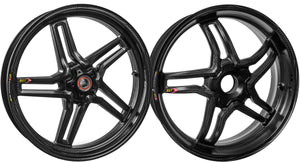 BST Ducati Panigale 899 / 959 Carbon Wheels Set "Rapid TEK" (front & conventional rear, 5 slanted spokes, black hubs) – Accessories in Desmoheart – an Motorcycle Aftermarket Parts & Accessories Online Shop