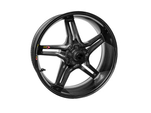 BST Ducati Superbike 916/748/996/998 Carbon Wheel "Rapid TEK" (offset rear, 5 slanted spokes, black hubs)