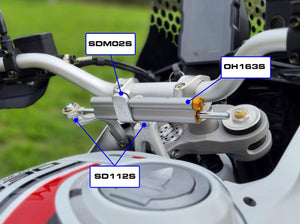 Ducati DesertX (2022+) OHLINS Steering Damper + CNC RACING Mounting Kit