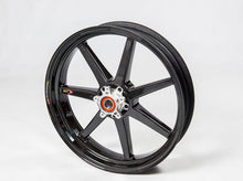 BST Ducati Monster 1200 Carbon Wheel "Mamba TEK" (front, 7 straight spokes, silver hubs)