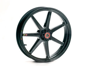BST Ducati Superbike 1098/1198 Carbon Wheel "Mamba TEK" (front, 7 straight spokes, black hubs)