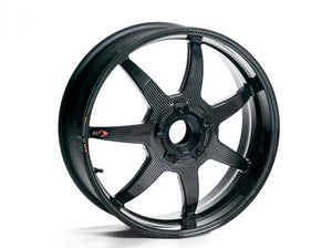 BST Ducati Monster 821 Carbon Wheel "Mamba TEK" (offset rear, 7 straight spokes, black hubs)