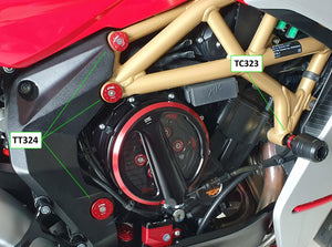 TT324 - CNC RACING MV Agusta Superveloce 800 (2020+) Frame Plugs (for CNC RACING Frame protection)