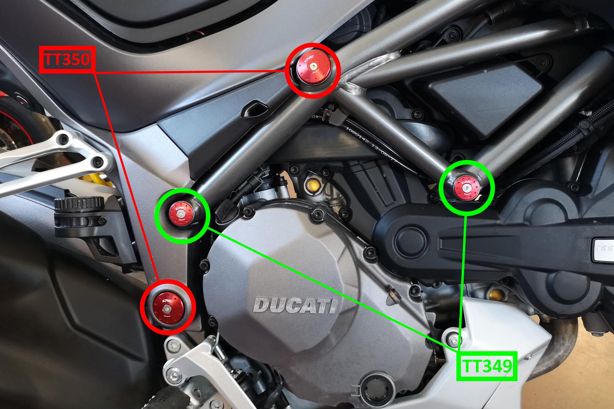 CNC RACING Ducati Multistrada 1260 Frame Plugs Kit – Desmoheart