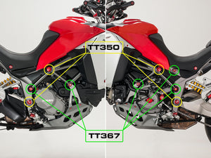 TT367 - CNC RACING Ducati Multistrada Enduro (16/21) Frame Plugs (small holes set)
