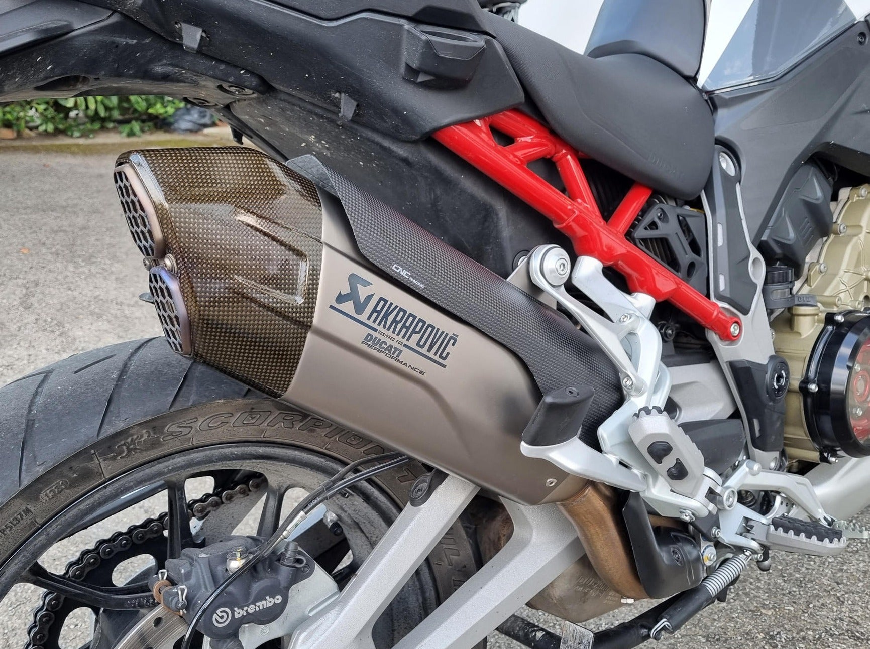 CNC RACING Ducati Multistrada V4 Carbon Exhaust Heat Guard 