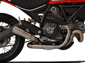 HP CORSE Ducati Scrambler 800 Slip-on Exhaust "GP-07 Satin" (EU homologated; with wire mesh)