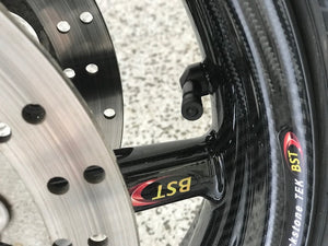 BST Ducati Scrambler Carbon Wheels Set "Twin TEK" (5 straight spokes, black hubs, front & conventional rear)