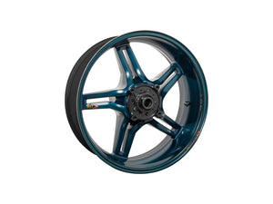 BST MV Agusta Dragster 800 Carbon Wheel "Rapid TEK" (offset rear, 5 slanted spokes, black hubs)