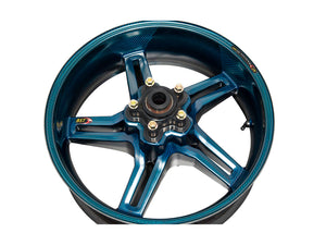 BST Ducati Superbike 848 Carbon Wheel "Rapid TEK" (offset rear, 5 slanted spokes, black hubs)