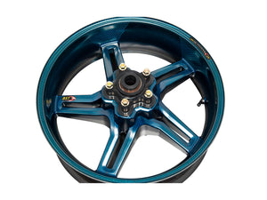 BST MV Agusta Dragster 800 Carbon Wheel "Rapid TEK" (offset rear, 5 slanted spokes, black hubs)