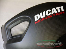 CARBONVANI Ducati Monster 696/796/1100 Carbon Side Tank Panels Kit "Black"