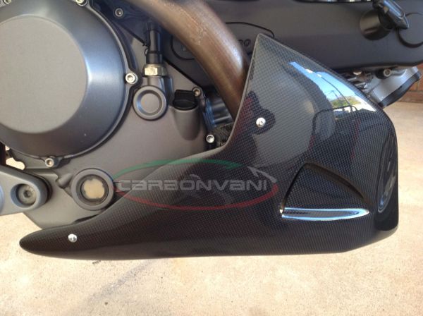 CARBONVANI Ducati Monster Carbon Puntale Belly Pan Desmoheart