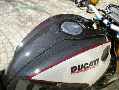 CARBONVANI Ducati Monster 696/796/1100 Carbon Side Tank Panels Kit 