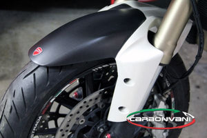 CARBONVANI Ducati Multistrada 1200 Carbon Front Mudguard (red/white)