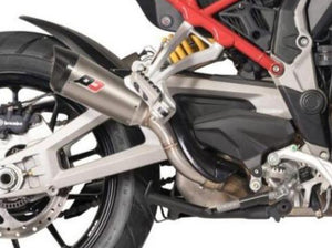 QD EXHAUST Ducati Multistrada V4 Titanium Slip-on Exhaust "Gunshot" (EU homologated; titanium carbon)