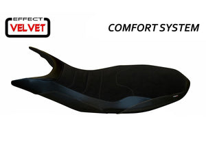 TAPPEZZERIA ITALIA Ducati Hypermotard 821/939 Comfort Seat Cover "Varna Total Black Velvet" – Accessories in Desmoheart – an Motorcycle Aftermarket Parts & Accessories Online Shop