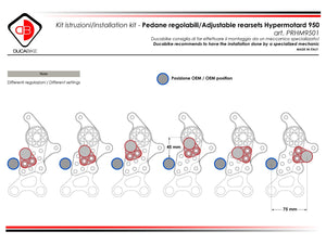 PRHM9501 - DUCABIKE Ducati Hypermotard 950 (2019+) Adjustable Rearset – Accessories in Desmoheart – an Motorcycle Aftermarket Parts & Accessories Online Shop