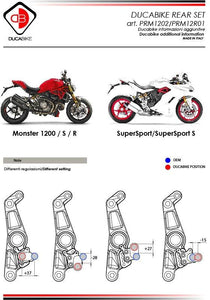 PRM12R01 - DUCABIKE Ducati Monster 1200R Adjustable Pilot Rearset – Accessories in Desmoheart – an Motorcycle Aftermarket Parts & Accessories Online Shop