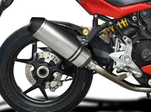 DELKEVIC Ducati Supersport 939 (17/20) De-Cat Slip-on Exhaust 13.5" X-Oval Titanium