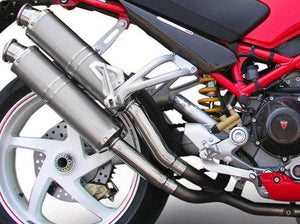 SPARK GDU0823 Ducati Monster S4R / S4RS (06/08) Titanium Slip-on Exhaust "Round" (EU homologated; 45° lateral mounting)